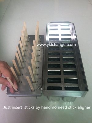 Commercial frozen popsicle molds tray basket for freeze tank ice cream machine high quality with stick extractor