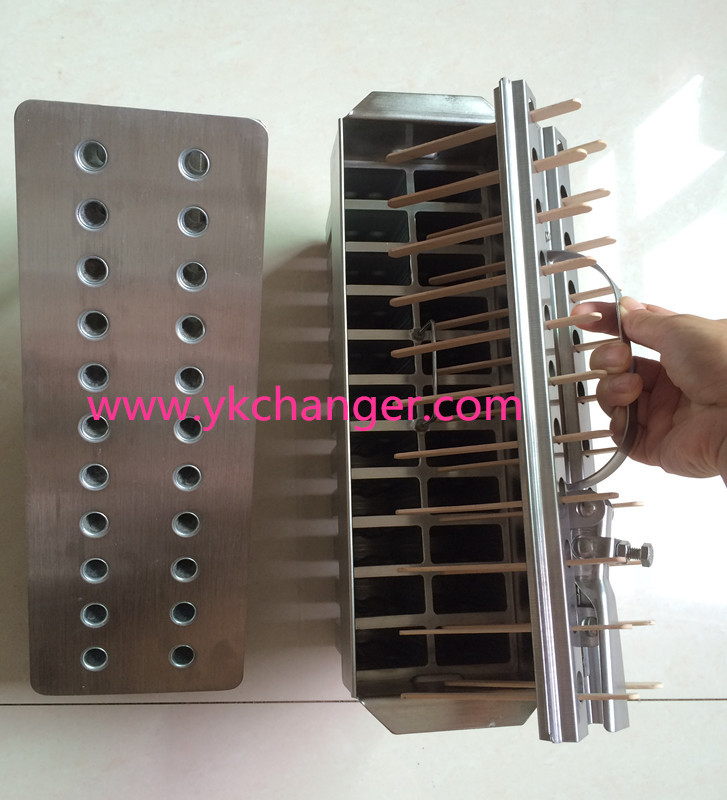 Stainless steel ice cream moulds 2x11 22cavities 90ml megamix fit finamac Turbo 8