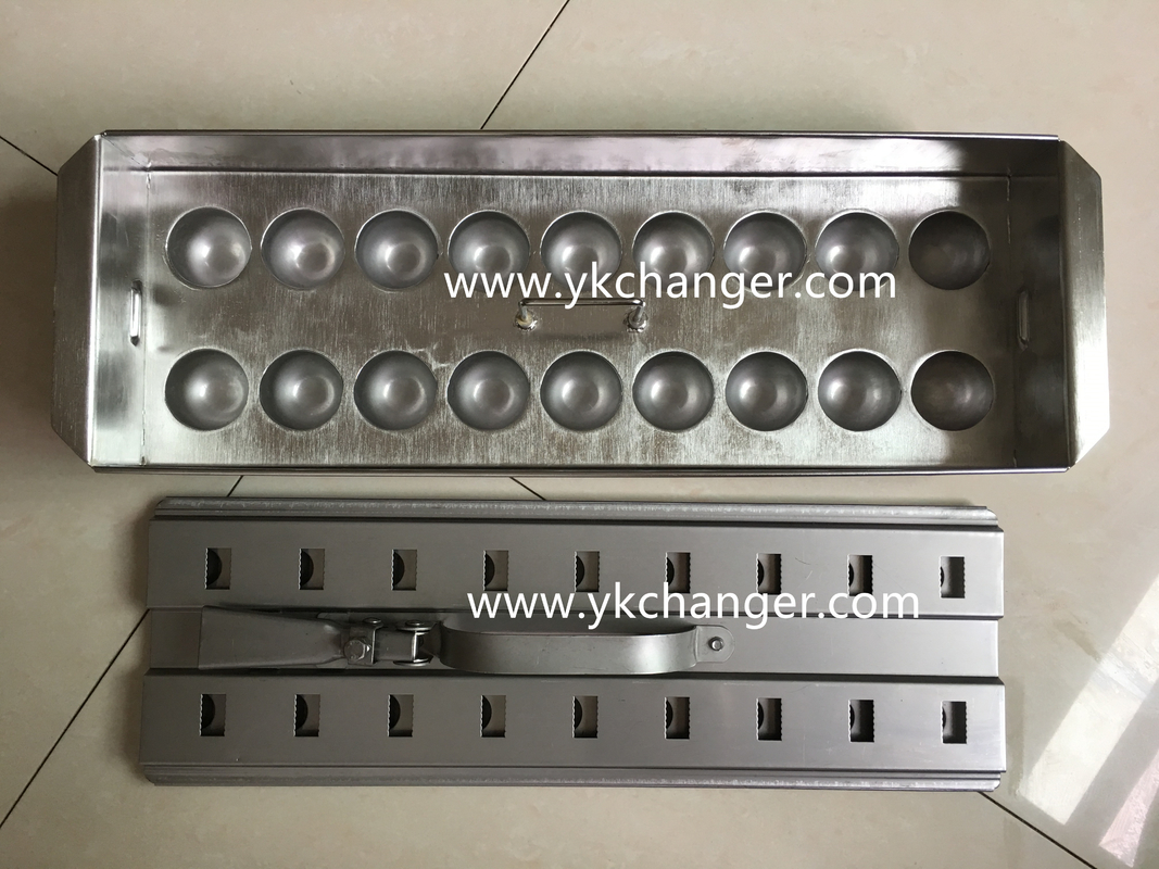 Ice cream form mold customized stainless ice lolly mould  2x9 23ml bombom ataforma type with stick holder high quality