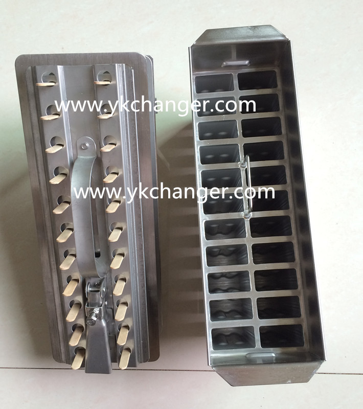 Commercial frozen popsicle molds tray basket for freeze tank ice cream machine high quality with stick extractor