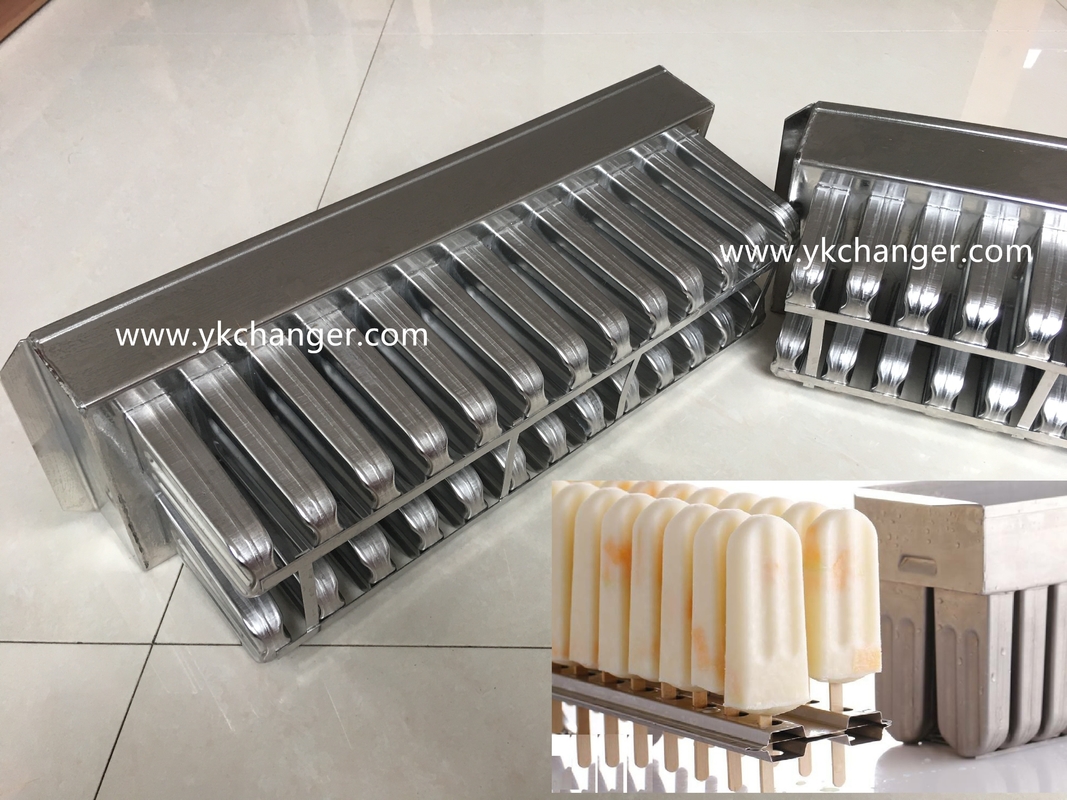 Stainless steel ice popsicle molds for freeze tank ice cream make machine high quality with stick extractor