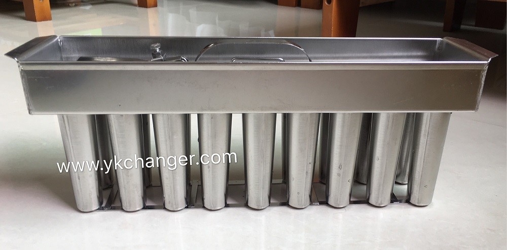 Ice lolly moulds stainless steel 2x9 18cavities 35ml to 100ml with stick holder plasma robot welding semi industrial use