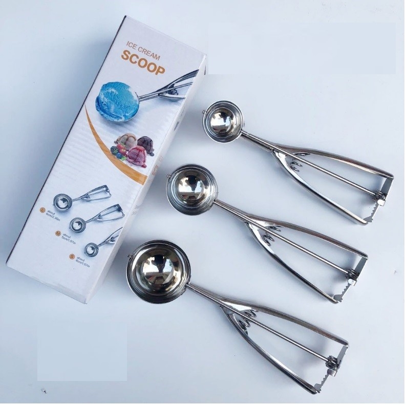 Onyx stainless steel ice cream scoop stainelss steel ice cream spoon top quality