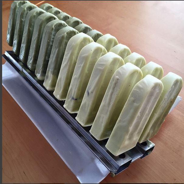 Ice lolly moulds stainless steel popsicle forming molds for poles with stick holder