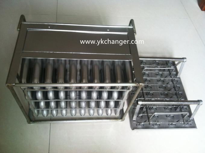 Stainless steel ice cream molder basket ice cream molder with stick holder 90ml 4X10 40pcs