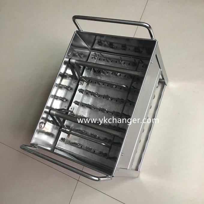 Ice cream mold stainless steel popsicle mold ice lolly mold basket type 40pieces 88ml with stick holder commercial use