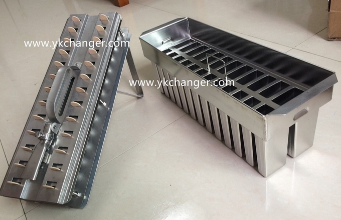 Metal ice pop molds commercial use 2X13 86ml mini paletas robot welding high quality