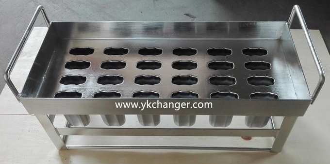 Stainless steel ice lolly moulds ice cream molds 4x6 24sticks with stick holder by plasma robot welding