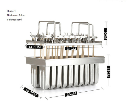 Buy Stainless steel frozen pop molds tray freezer use only 5 different size for you to select online manufacture
