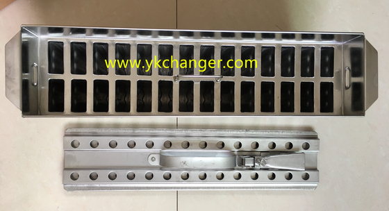 Buy Stainless steel popsicle molds ice pop molds 2X14 28mold 63ml brida ataforma type with plain stick holder online manufacture