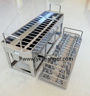 Buy Customized stainless steel ice cream molds basket tray with protect stand and easy carry handles as per buyer requests online manufacture