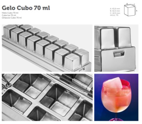 Buy Stainless steel popsicle ice pop mold cubic shape 70ml gelo cubo with stickless extractor 2X8 16cavities online manufacture