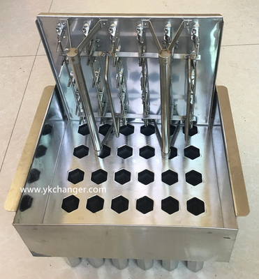 Buy Stainless steel Helados ice cream popsicle molds commercial popsicle molds 5X6 hexgonal including stick holder online manufacture