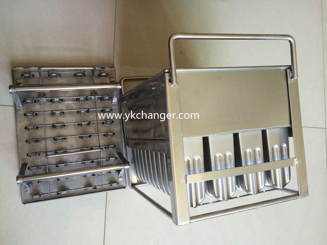 Manual ice cream mould set stainless steel with stick holder extractor commercial use