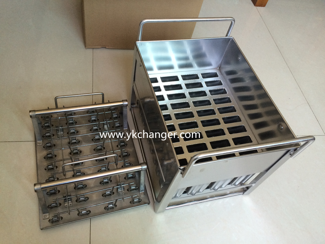 Manual ice cream mould set stainless steel with stick holder extractor commercial use