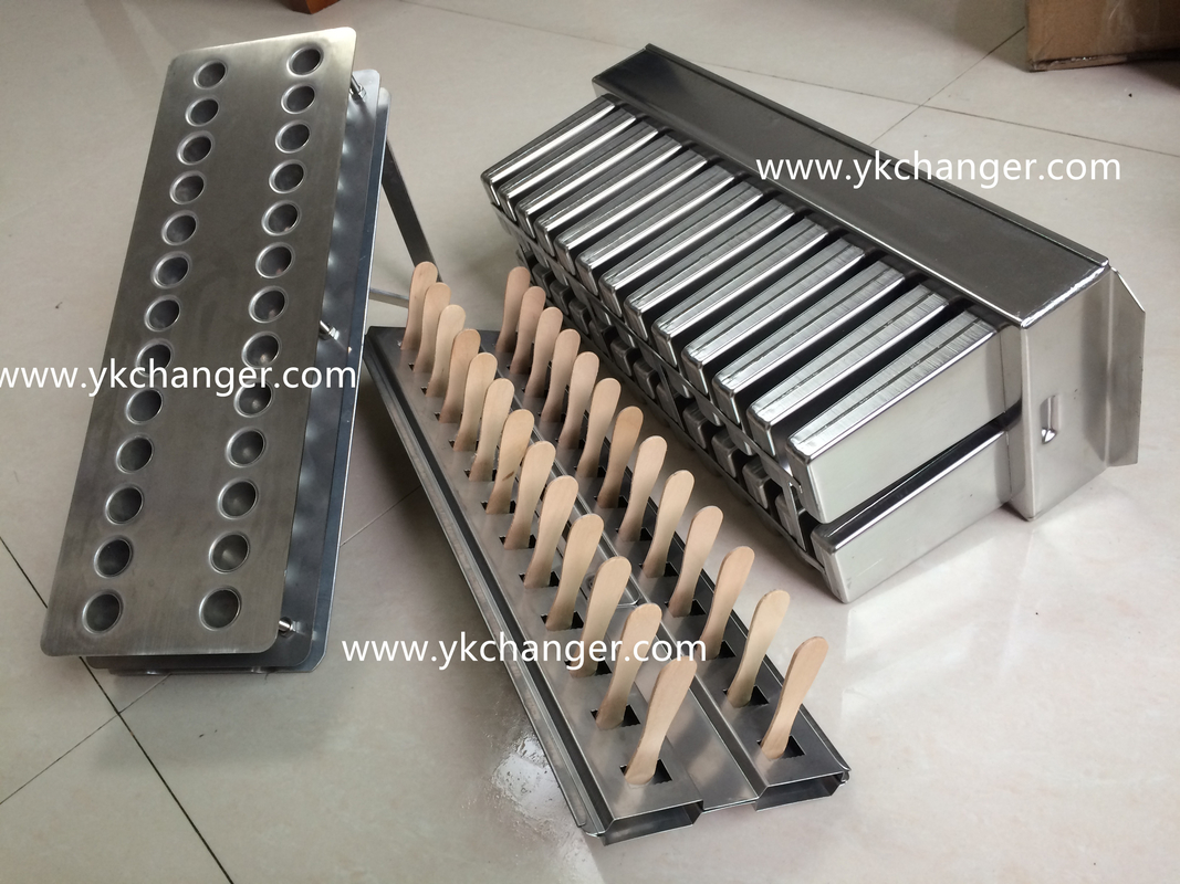 Metal ice mold stainless steel ice cream moulds set Mexican paleta shape with stick holder