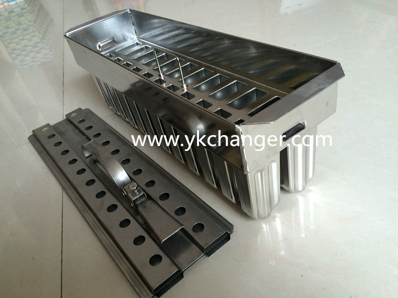 Ice pop maker molds stainless steel molds for poles channel glycol freezer or brine tank