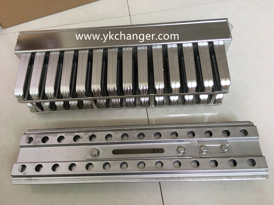 Stainless steel ice lolly moulds commercial use 2X14 28mold 63ml brida ataforma type with plain stick holder