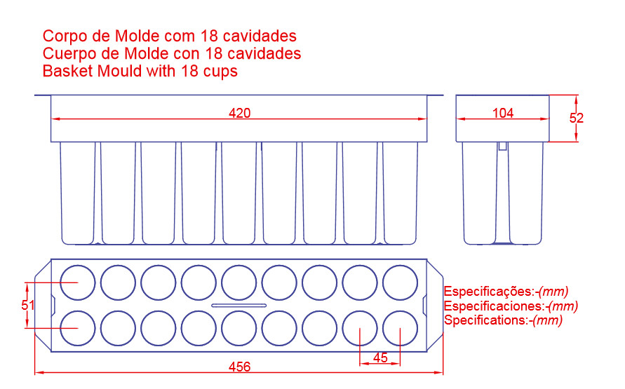 Ice cream candy molds Ice lolly candy moulds 2x9 18cavities volume as per buyer requests with stick extractor