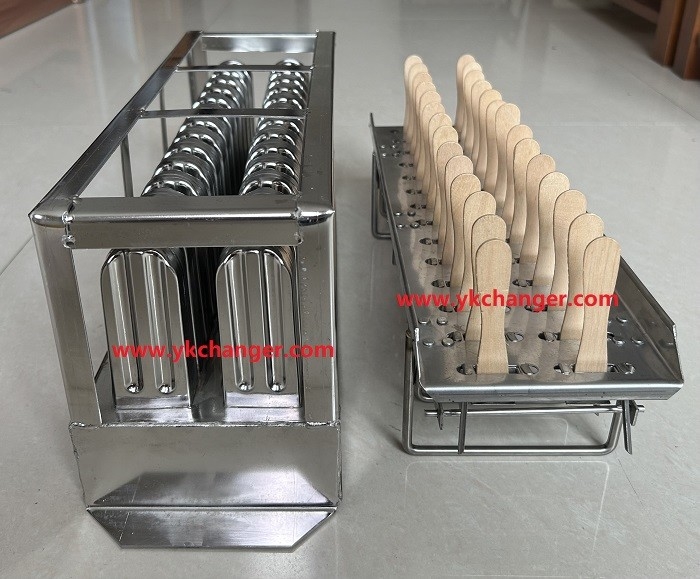 Customized stainless steel popsicle molds ice cream moulds with stick holders top quality