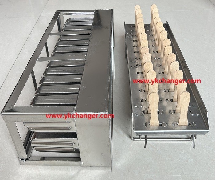 Customized stainless steel popsicle molds ice cream moulds with stick holders top quality