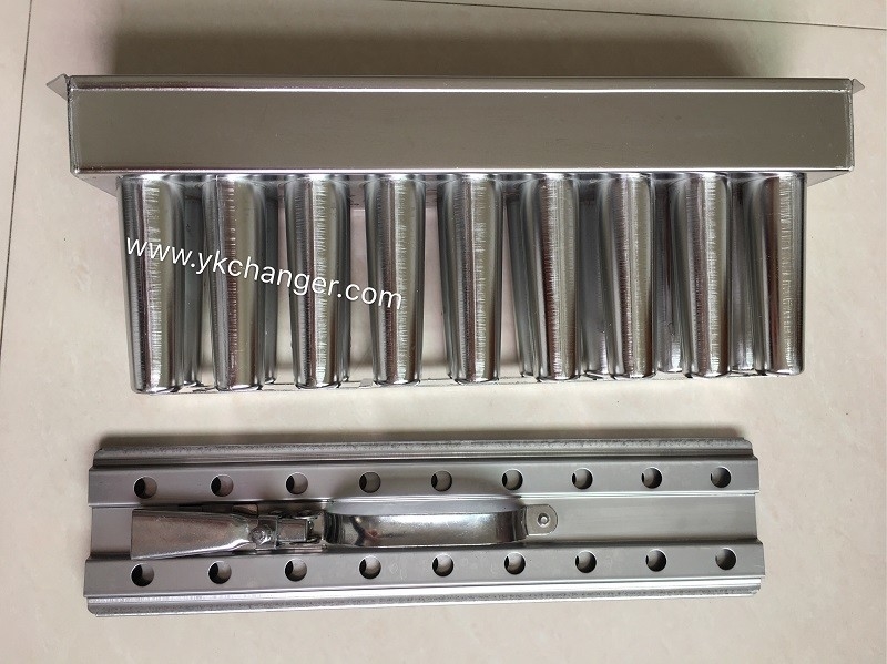 Ice pop molds stainless steel 2x9 18cavities 35ml to 100ml with stick holder plasma robot welding semi industrial use