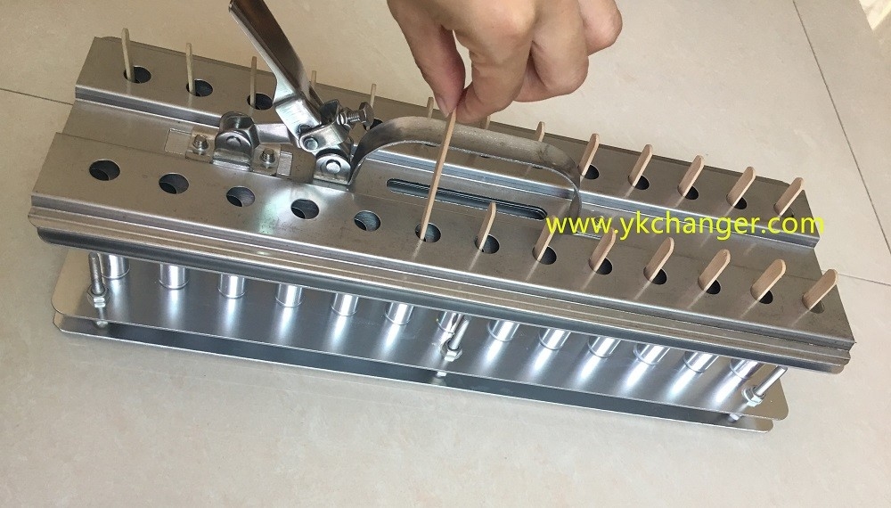 Ataforma stick aligner for paletas ice cream molds 2x13 26tubes plain helix type full aluminum food grade high quality