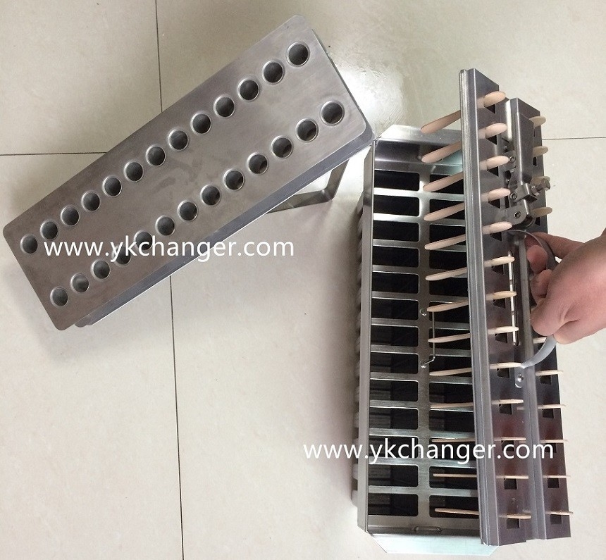 Stainless steel popsicle molds ice cream molds 2x13 26molds 123ml mexicana paletas with helix stick holder and aligner