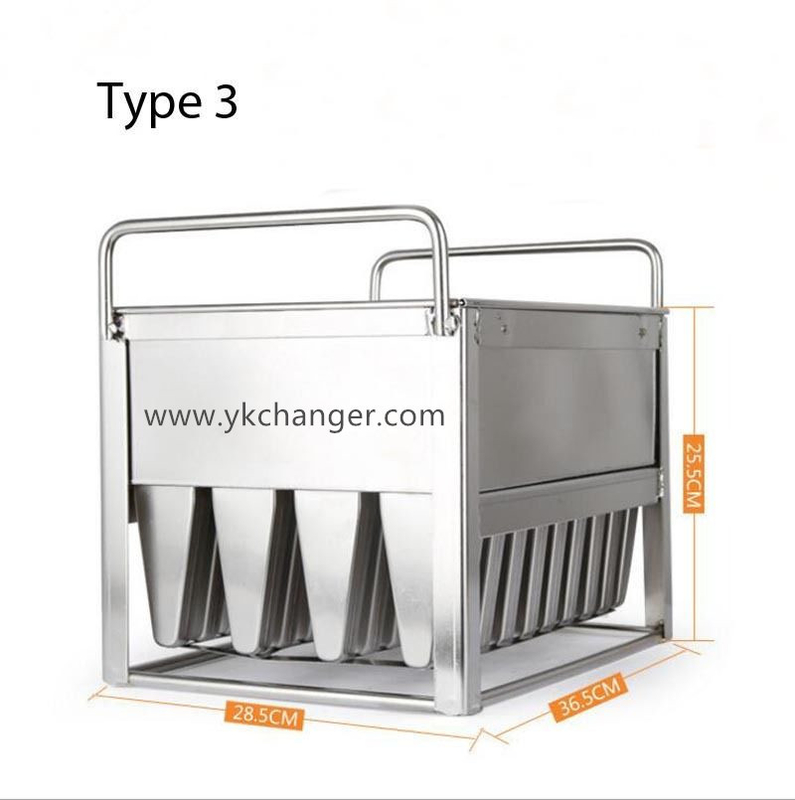 Stainless steel ice cream molds high quality plasma robot welding 40pieces with stick holders hot sale 99USD per set