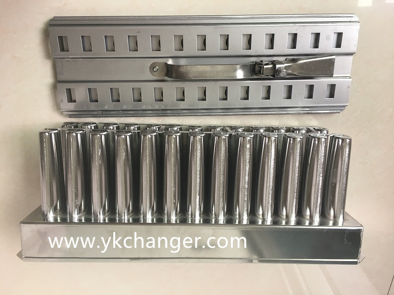 Stainless steel Ice cream molds commercial use 2x13 26sticks 83ml with stick holder ataforma type