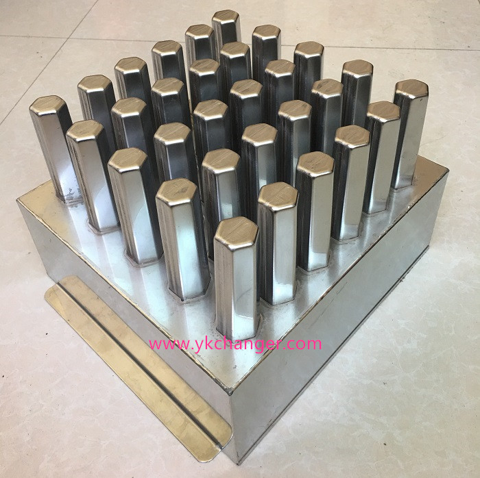Stainless steel Helados ice cream popsicle molds commercial popsicle molds 5X6 hexgonal including stick holder