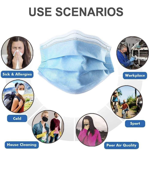 Disposable 3Ply Face Mask Protective Mask CE approved Mouth masks FDA For Daily Protection