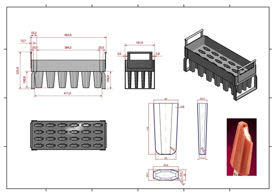 manual ice lolly mould set ice creammolds popsicle molds tray basket stainless steel