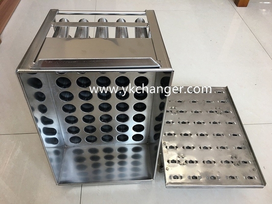 Ice cream mold stainless steel popsicle mold ice lolly mold basket type 40pieces 88ml with stick holder commercial use