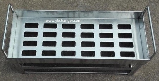 Stainless steel ice lolly moulds ice cream molds 4x6 24sticks with stick holder by plasma robot welding